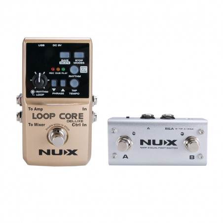 NUX Loop Core Deluxe Bundle - Kit Looper con Doppio Footswitch